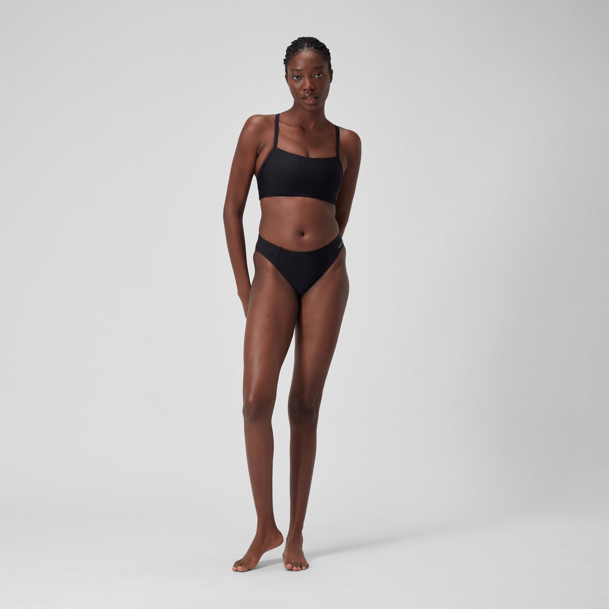 Women's Women's Racerback Crop Top Black | Speedo USA