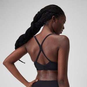 Haut court dos nageur Femme Gris foncé