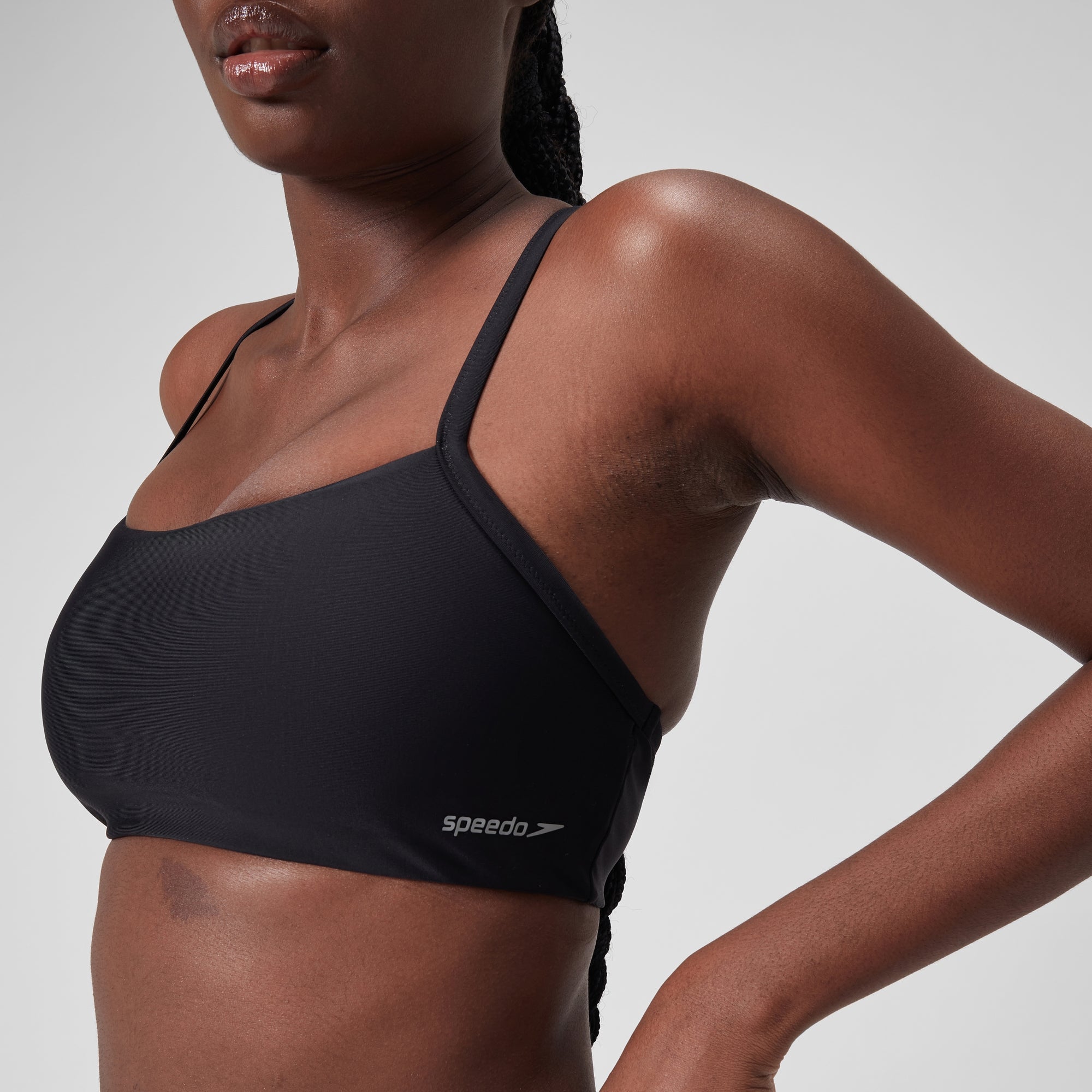 Women's Women's Racerback Crop Top Black | Speedo USA