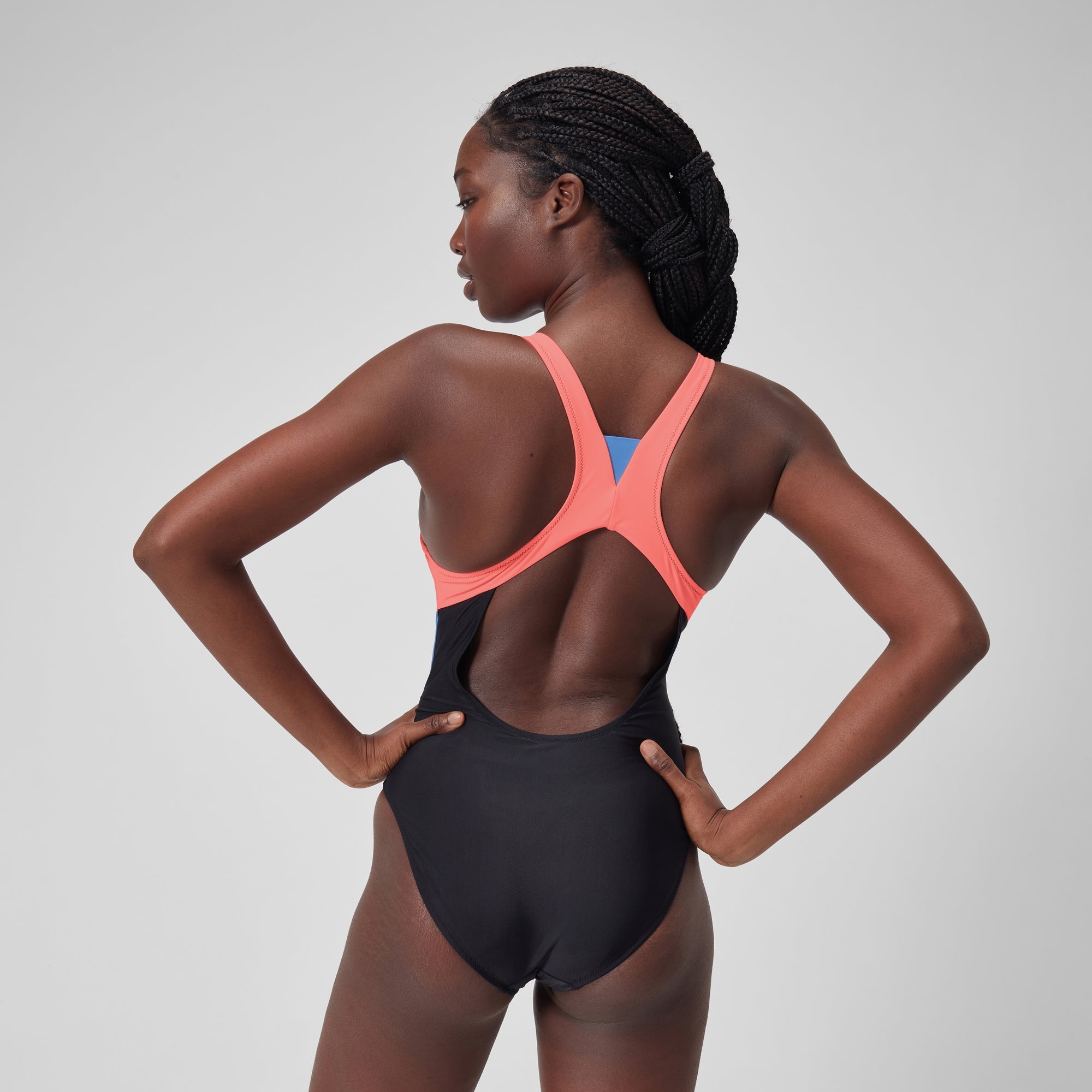 Women's Zip Colorblock One Piece Black | Speedo USA