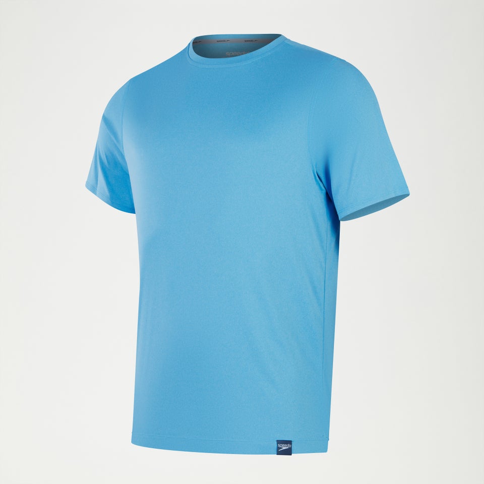 Men's Short Sleeve Graphic Swim Rashguard Blue