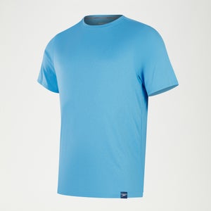 Kurzarm-Grafik-Badeshirt für Herren Blau