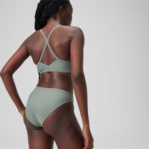 Bas de bikini classique uni Femme vert