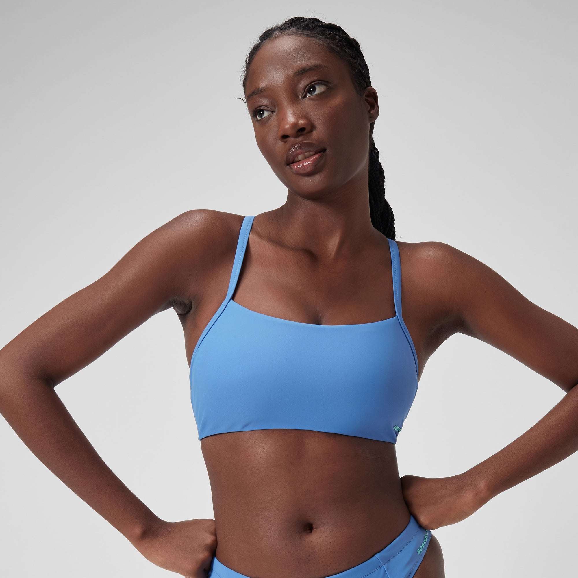 Women's Racerback Crop Top Blue | Speedo USA