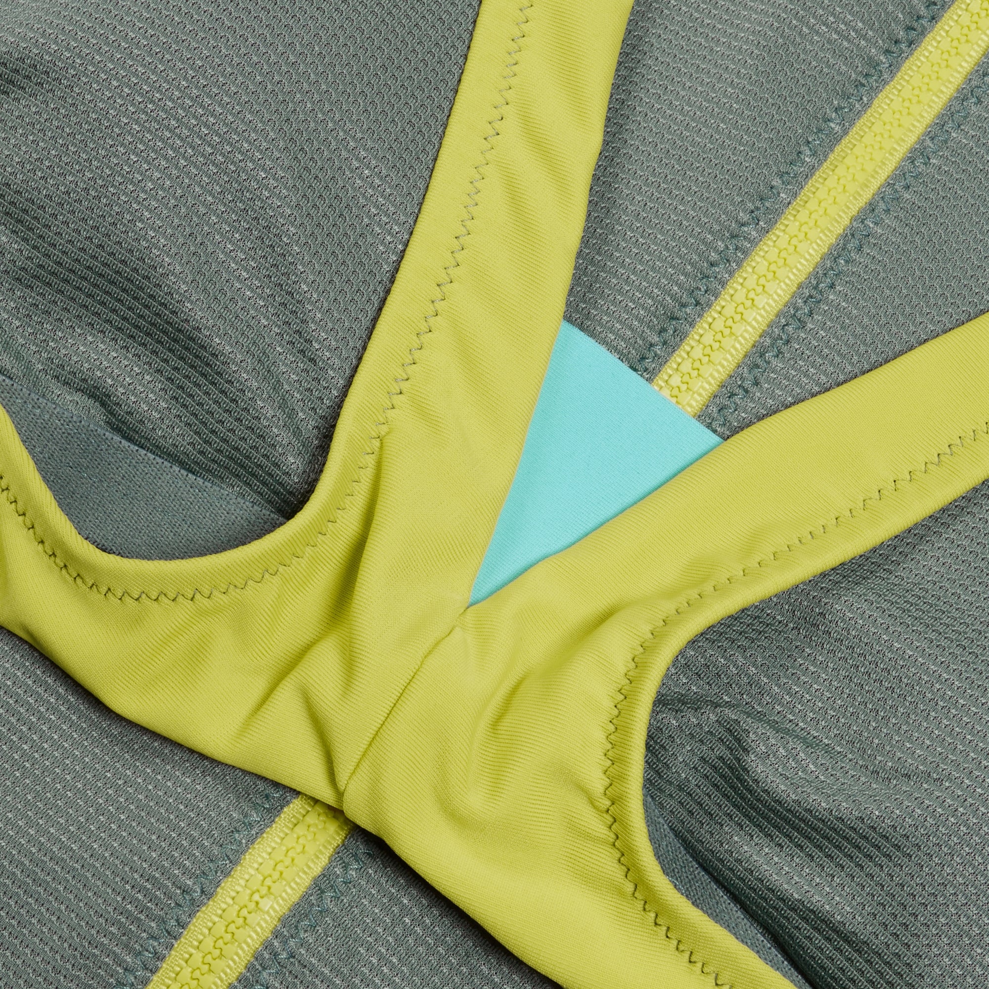 Women's Zip Colorblock One Piece Green | Speedo USA