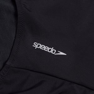 Hochgeschlossener einfarbiger Badeanzug für Damen Dunkelgrau