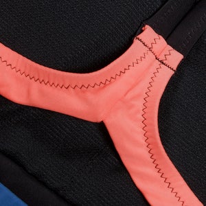 Women's Colourblock Crop Top Black