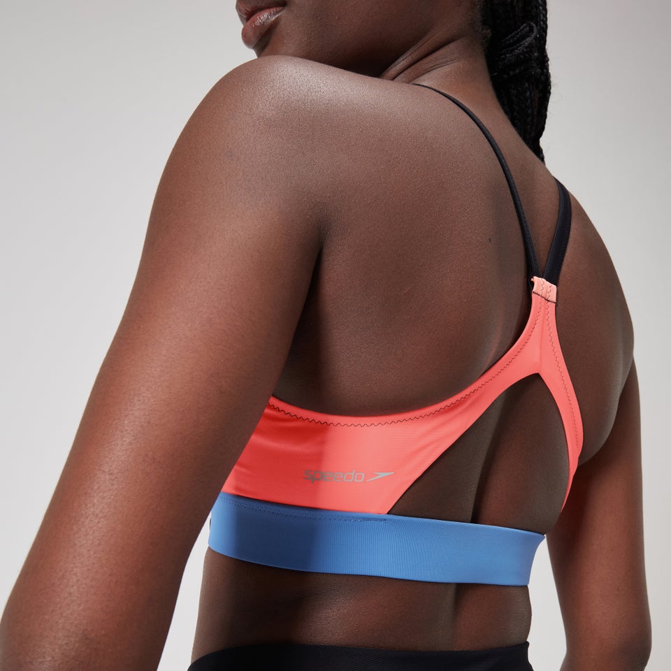 Women's Colourblock Crop Top Black