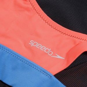 Women's Colourblock Crop Top Black