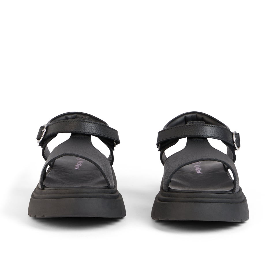 Youth Womens Kenzi Leather Sandals Black
