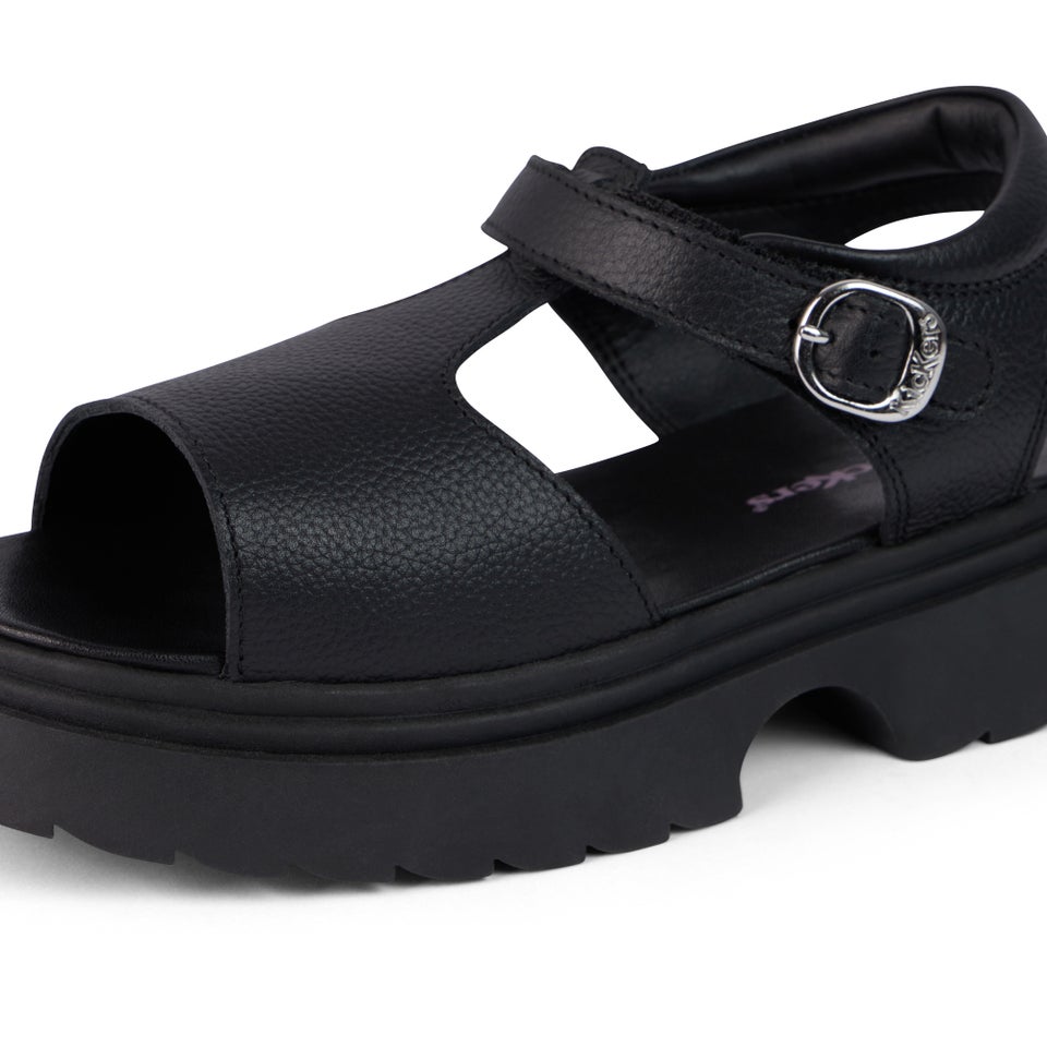 Youth Womens Kenzi Leather Sandals Black