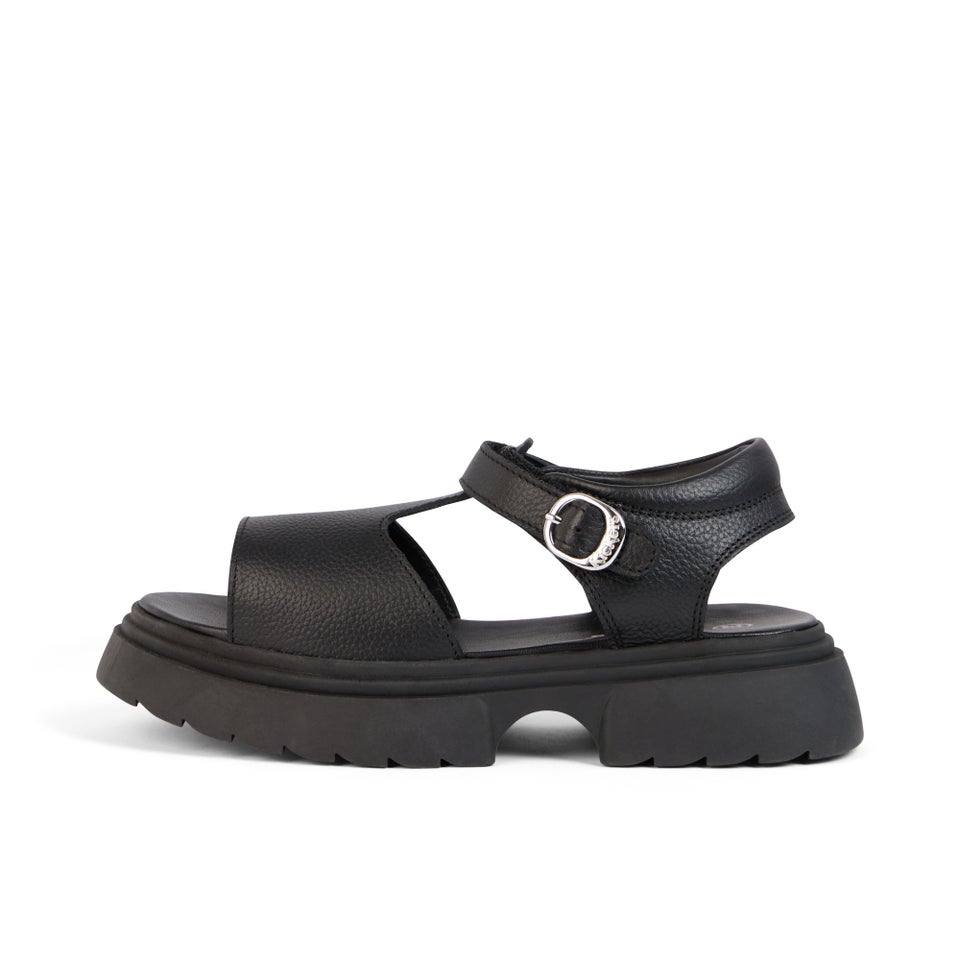 Youth Womens Kenzi Leather Sandals Black