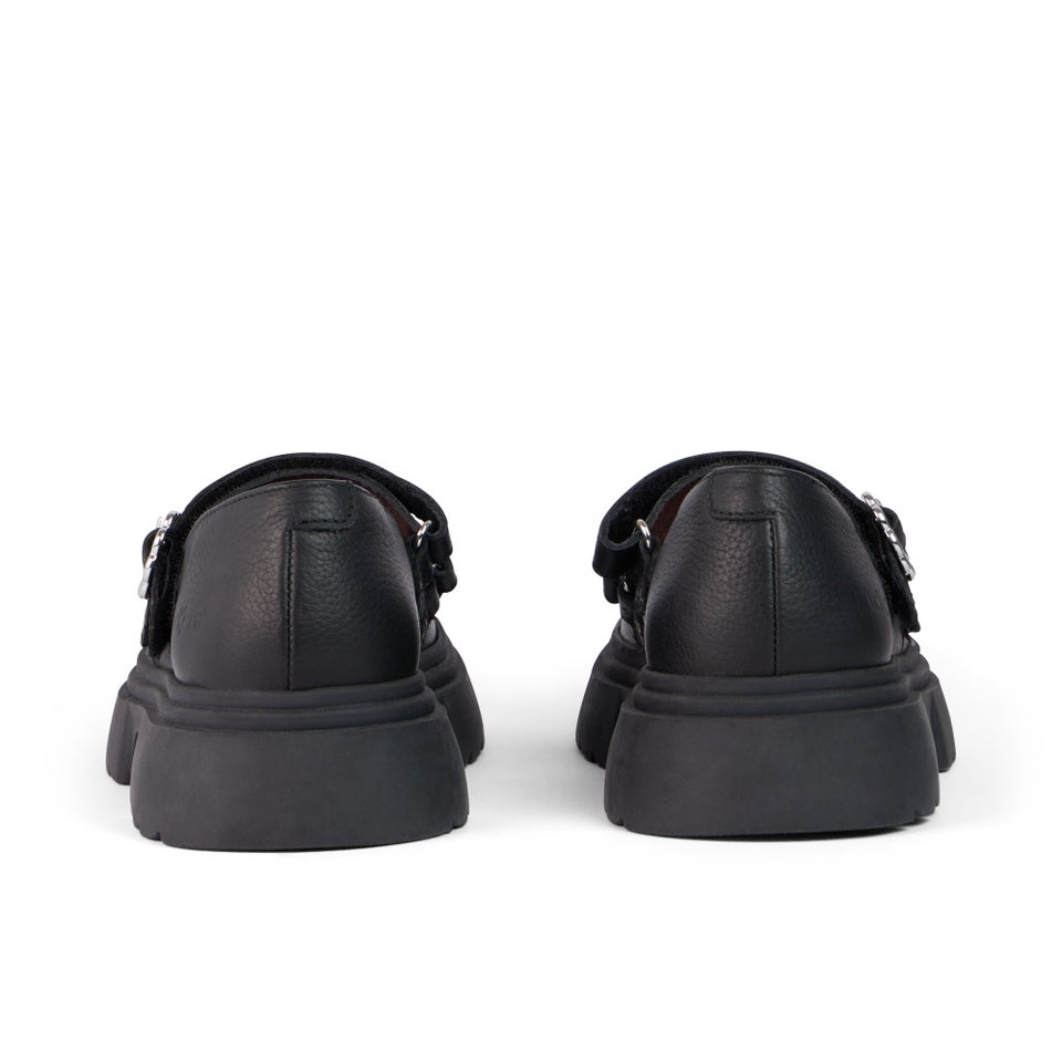 Youth Womens Kenzi MJ Leather Shoes Black