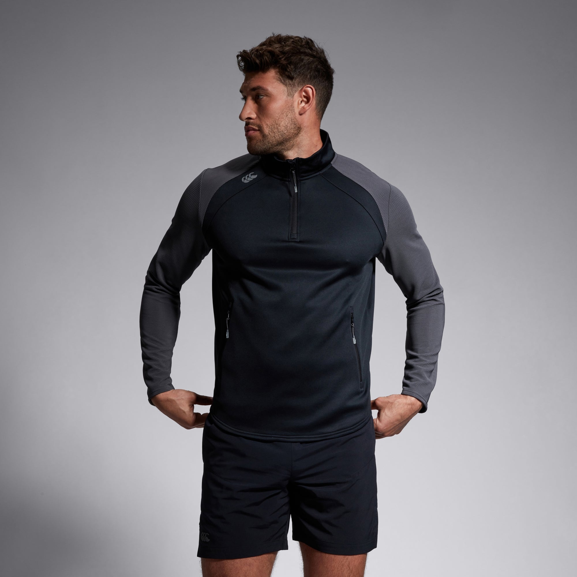 Elite 1/4 Zip Top Black | Canterbury