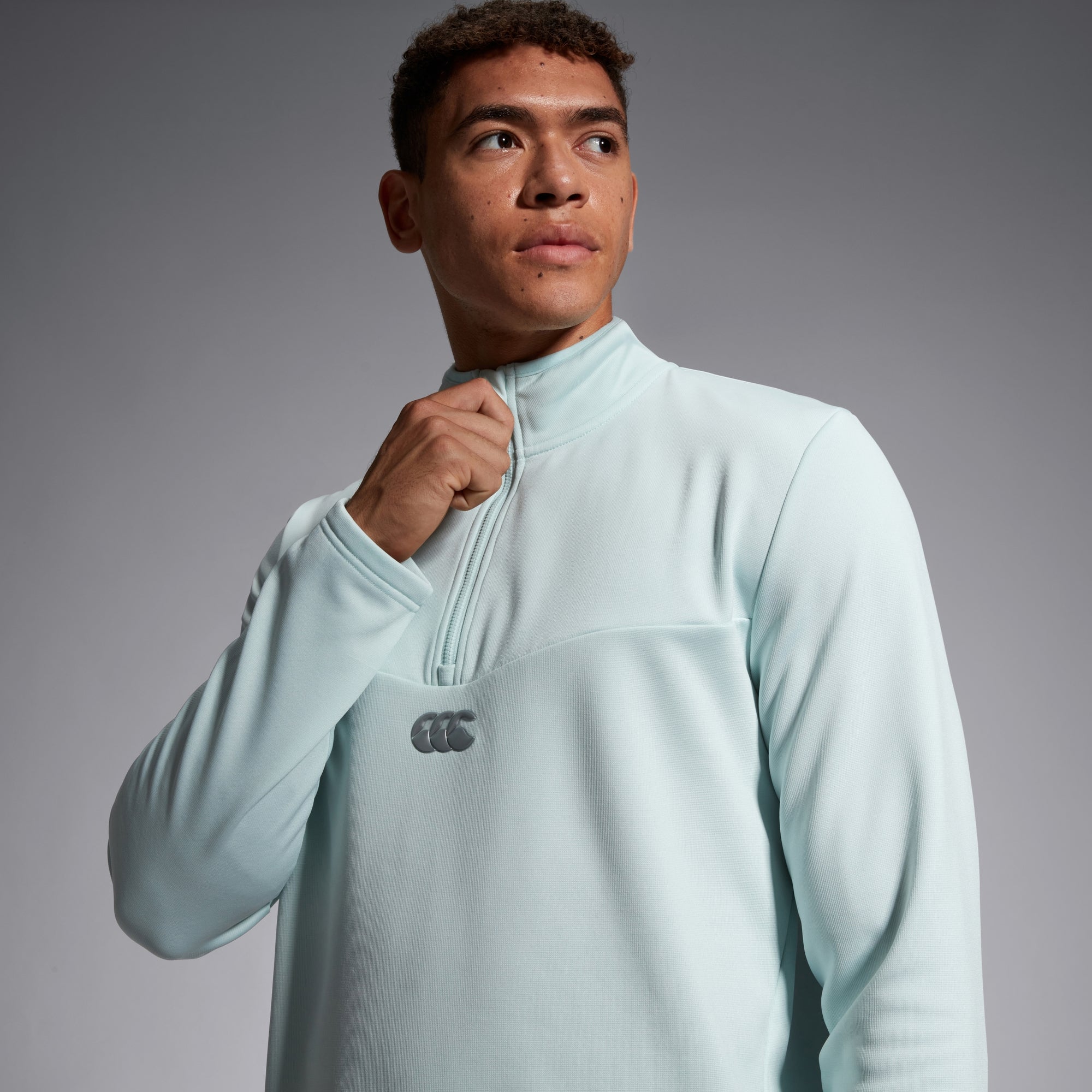 CANTERBURY QUARTER ZIP FLEECE AM GREEN | Canterbury of New Zealand