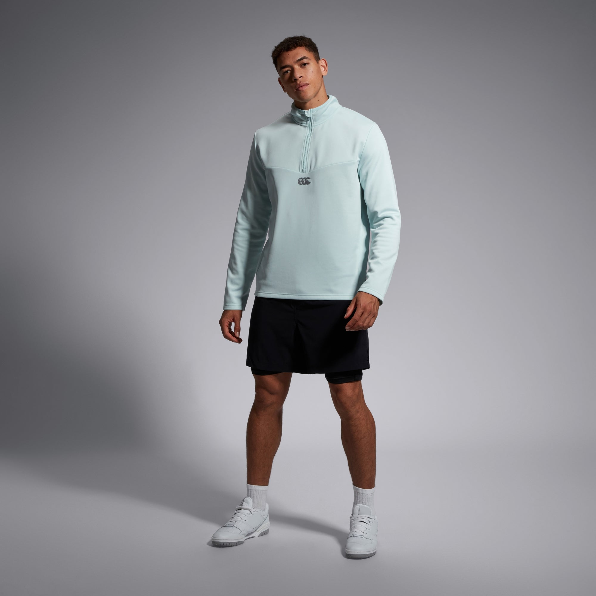 CANTERBURY QUARTER ZIP FLEECE AM GREEN | Canterbury of New Zealand