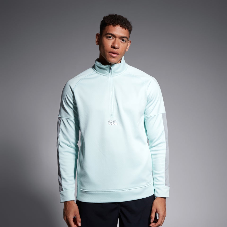 Mens 1/2 Zip Thermoreg Fleece Top Green