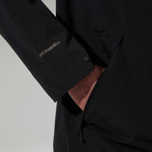 Wasserdichte Woodwalk Herren-Jacke Schwarz