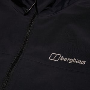 Wasserdichte Woodwalk Herren-Jacke Schwarz