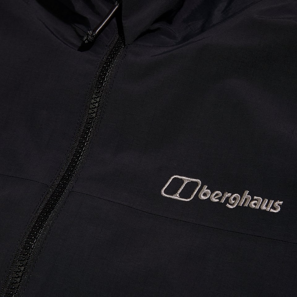 Wasserdichte Woodwalk Herren-Jacke Schwarz