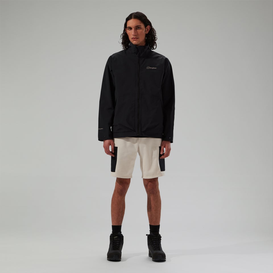 Wasserdichte Woodwalk Herren-Jacke Schwarz