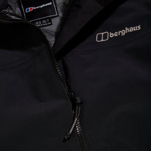 Wasserdichte Woodwalk Herren-Jacke Schwarz