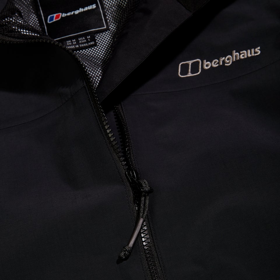 Wasserdichte Woodwalk Herren-Jacke Schwarz