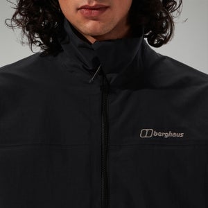 Wasserdichte Woodwalk Herren-Jacke Schwarz