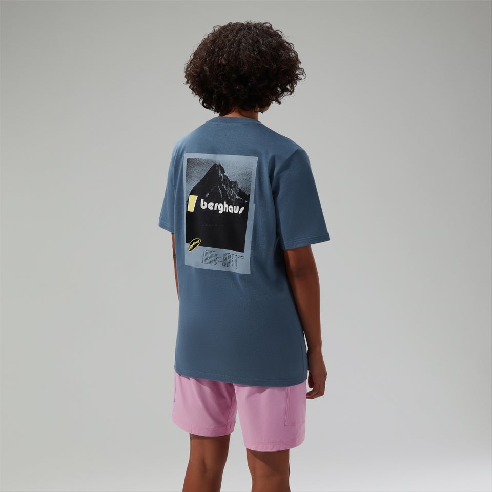 Unisex Climbing Record Short Sleeve T-Shirt - Blue