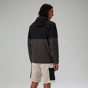 Wandermoor Herren-Wind-Smock Schwarz/Grau