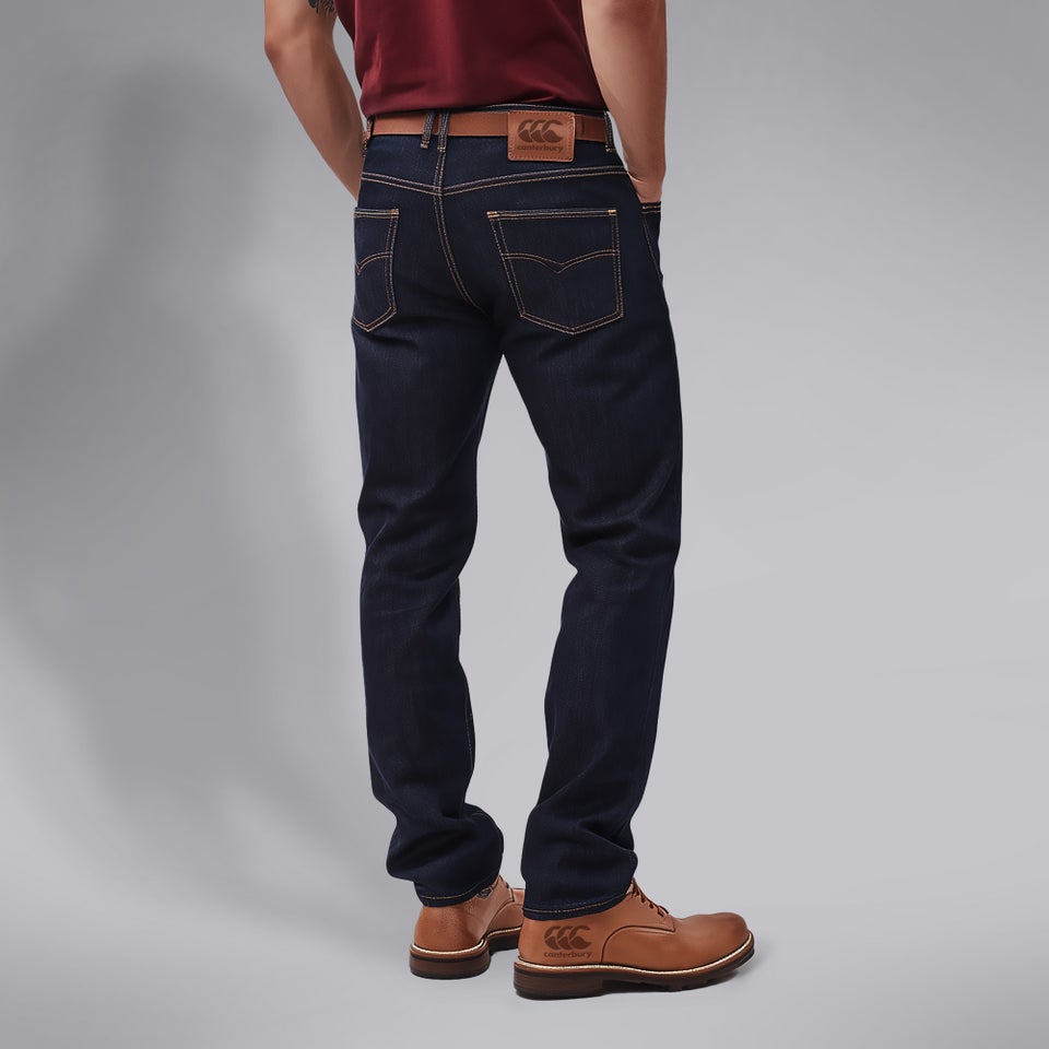 Mens Canterbury Blue Jeans & Brown Shoes