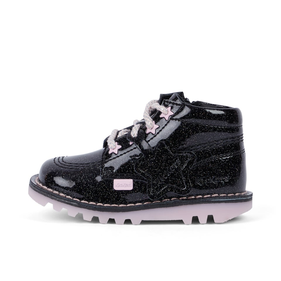 Infant Girl's Kick Hi Galactic Leather Black