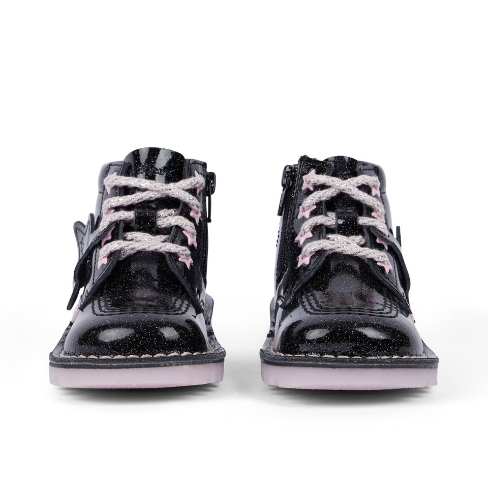 Infant Girl's Kick Hi Galactic Leather Black