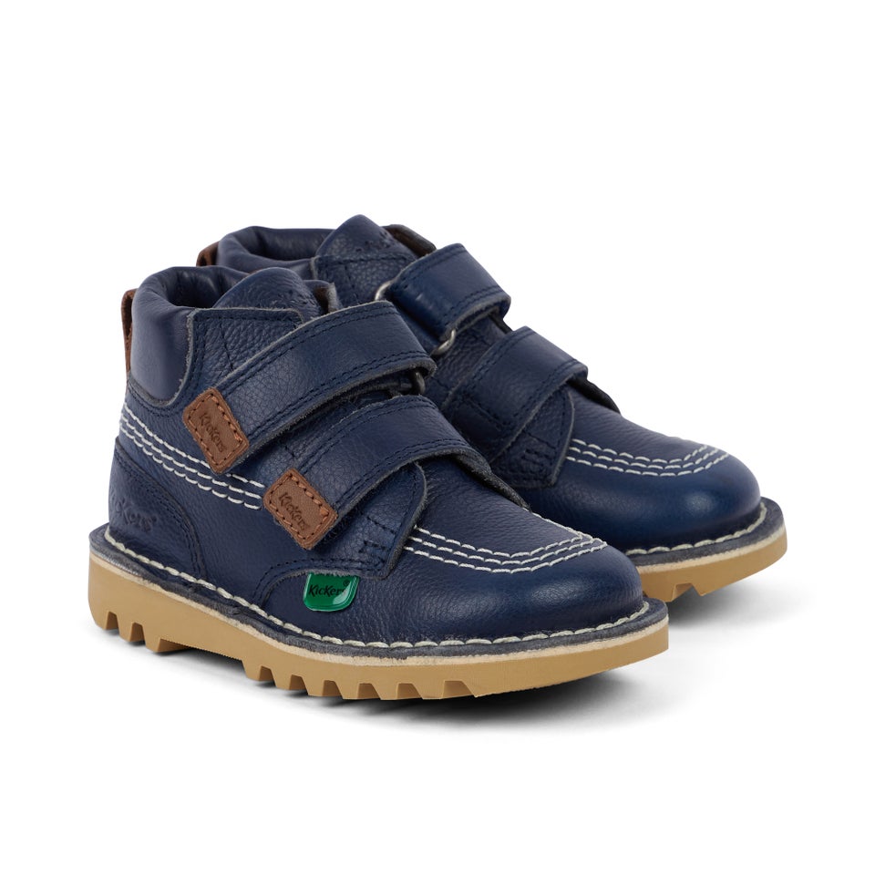Infant Unisex Kick Hi Roll Leather Navy