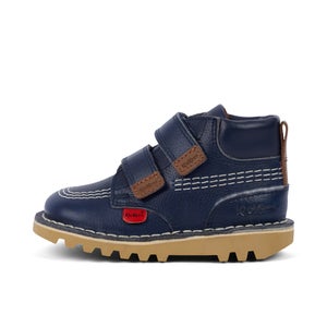 Infant Unisex Kick Hi Roll Leather Navy