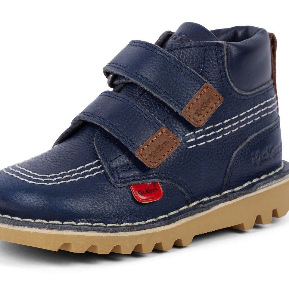 Infant Unisex Kick Hi Roll Leather Navy