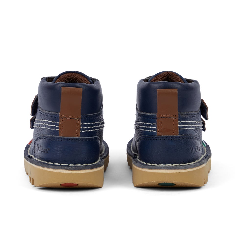 Infant Unisex Kick Hi Roll Leather Navy