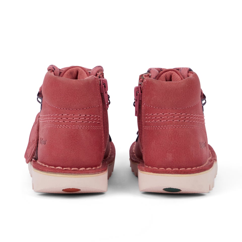 Infant Unisex Kick Hi Explore Leather Pink
