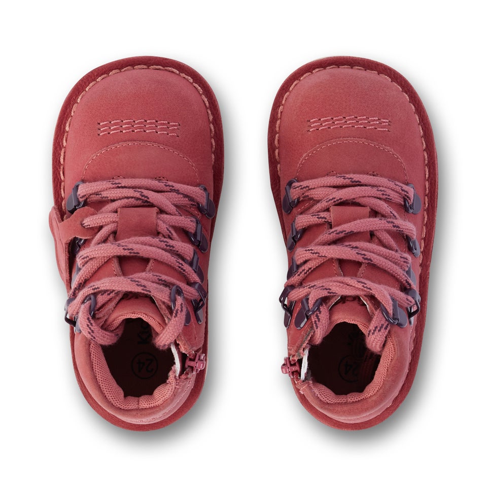 Infant Unisex Kick Hi Explore Leather Pink