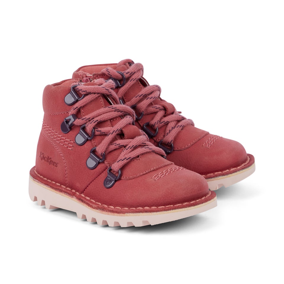 Infant Unisex Kick Hi Explore Leather Pink