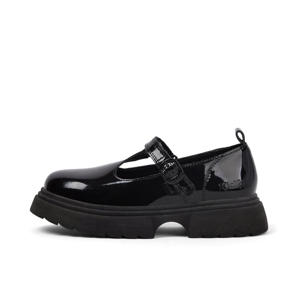 Junior Women Kenzi T-Bar Patent Leather Black