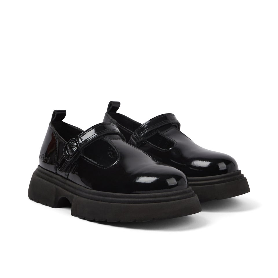 Junior Women Kenzi T-Bar Patent Leather Black