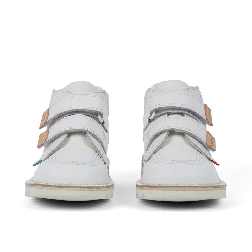 Infant Unisex Kick Hi Roll Leather White