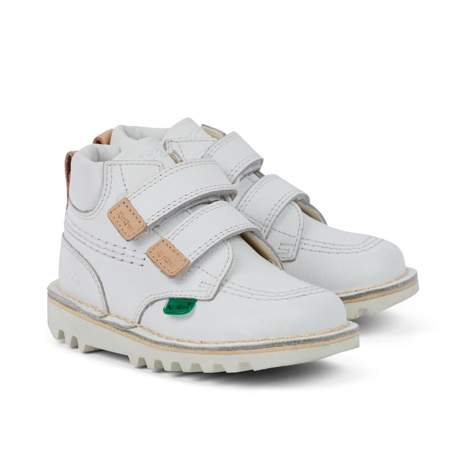 Infant Unisex Kick Hi Roll Leather White