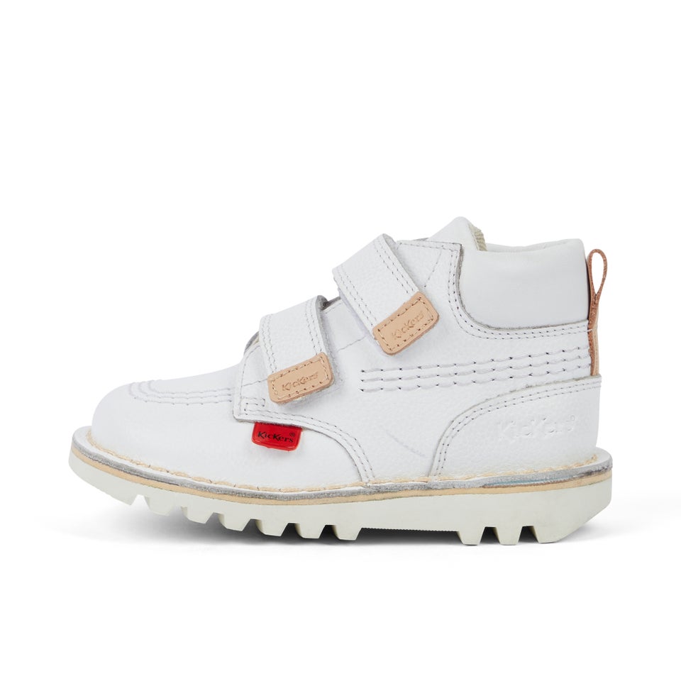 Infant Unisex Kick Hi Roll Leather White