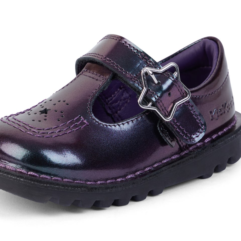 Infant Girl's Kick T-Bar Galactic Patent Leather Purple