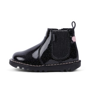 Infant Girl's Kick Chelsea Galactic Leather Black