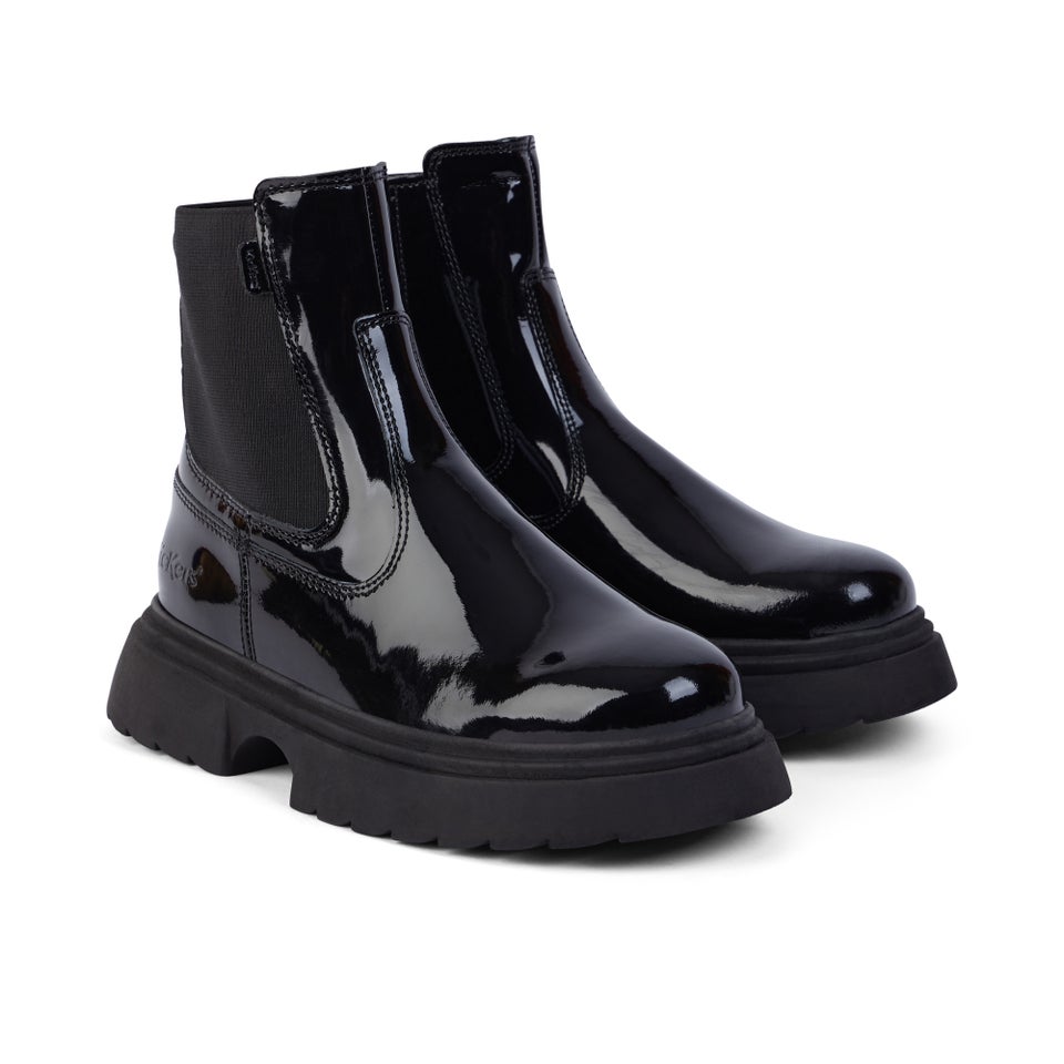 Junior Women Kenzi Chelsea Patent Leather Black