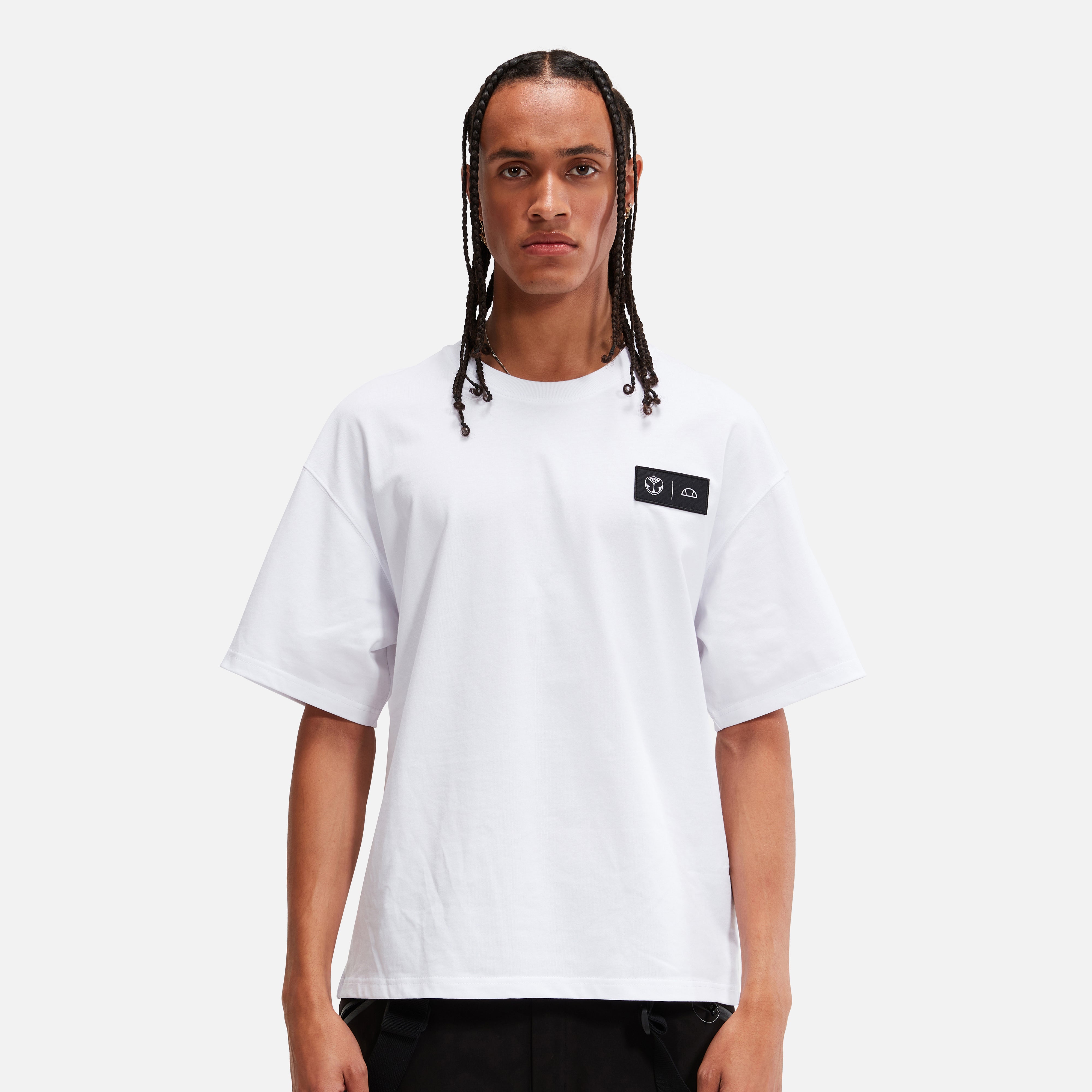 ellesse ギャザーシャツ L ホワイト ellesse ギャザーシャツ L ホワイト ほぼ未使用!!】90's【USA製