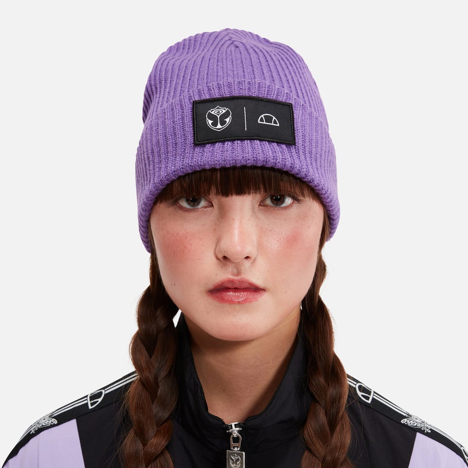 Tomorrowland X ellesse Knitted Beanie Purple